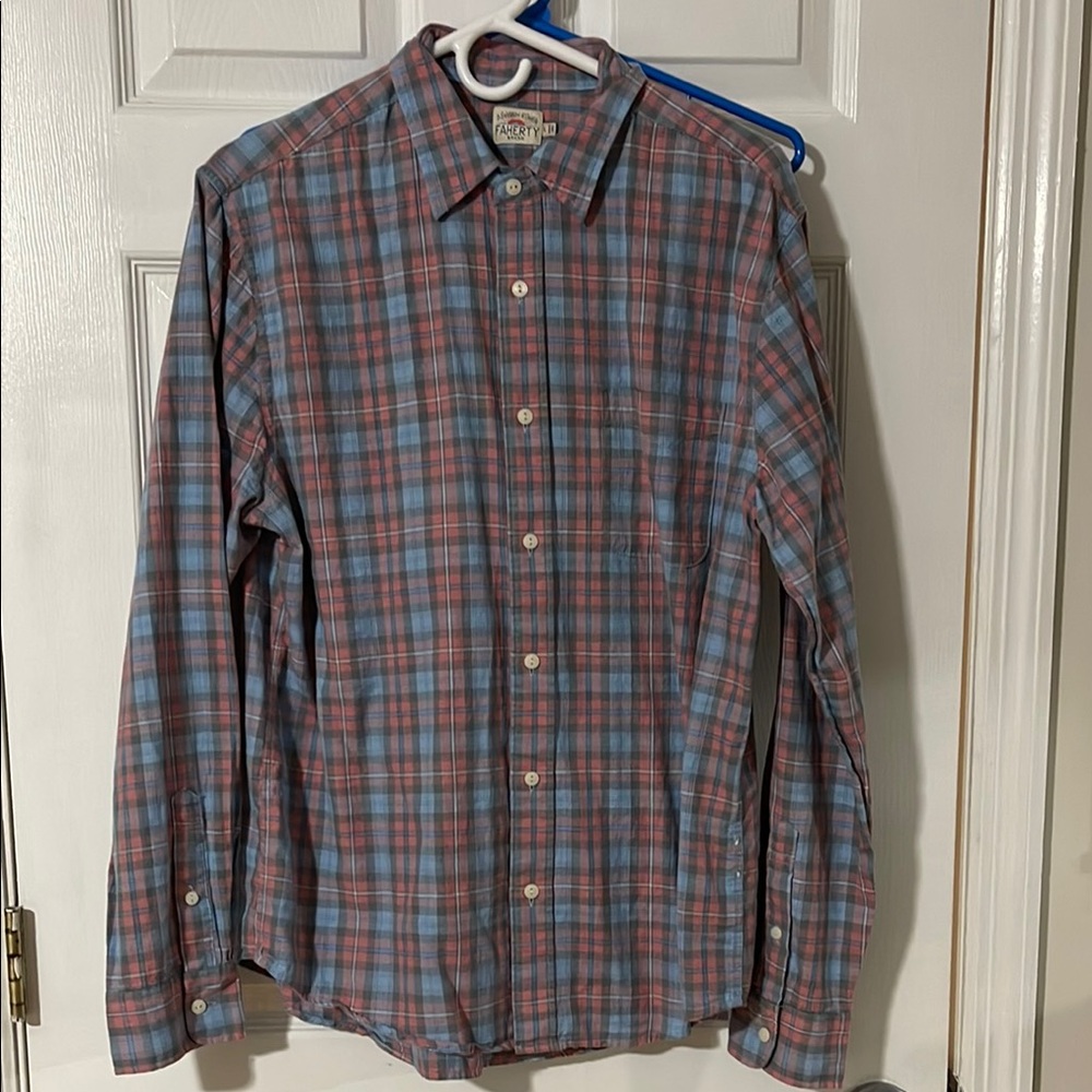 FAHERTY Plaid Button-Down Shirt